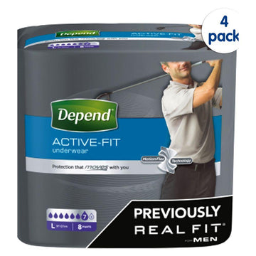 Active Fit For Men Large - 32 Pants (4 Pack Bundle)